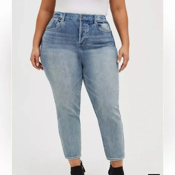 Torrid Mom Straight Premium Classic High Rise Jean - Picture 1 of 7
